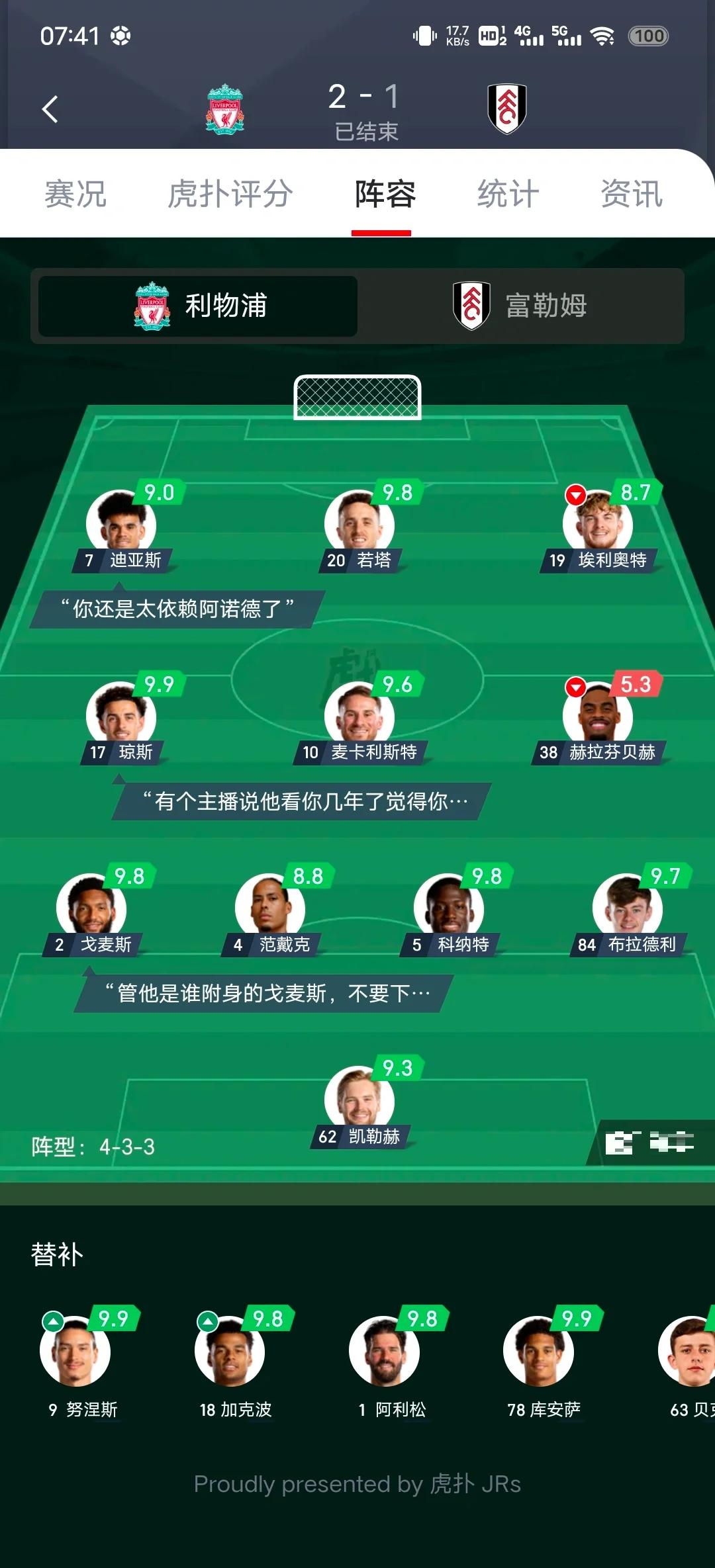 关于利物浦阵容深度显著，替补席也能决定比赛走向的信息